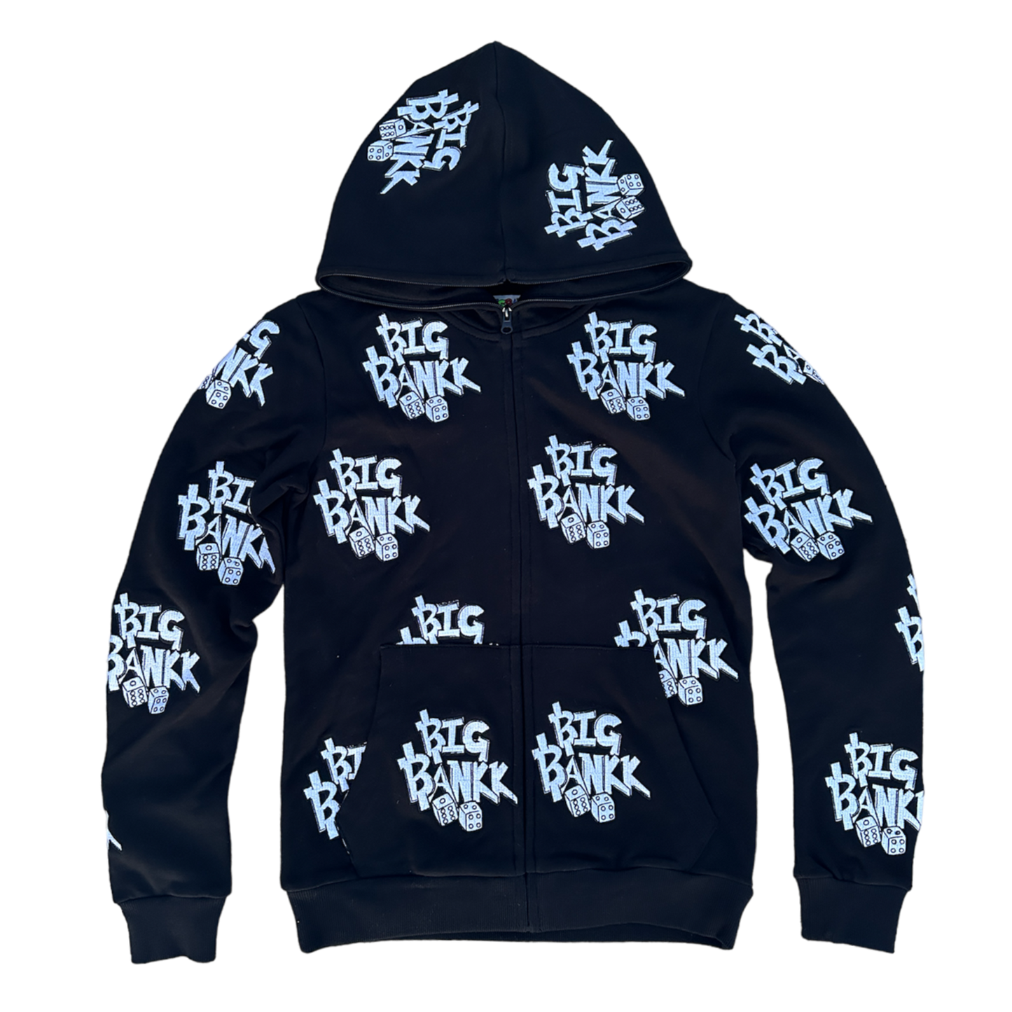 Black & White Bigbankk Full Zip Hoodie